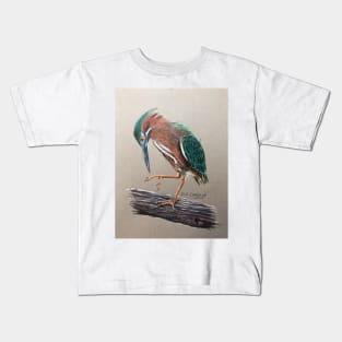 Green Heron Kids T-Shirt